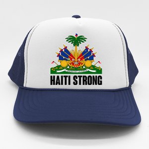 Haiti Strong Flag Symbol Logo Trucker Hat