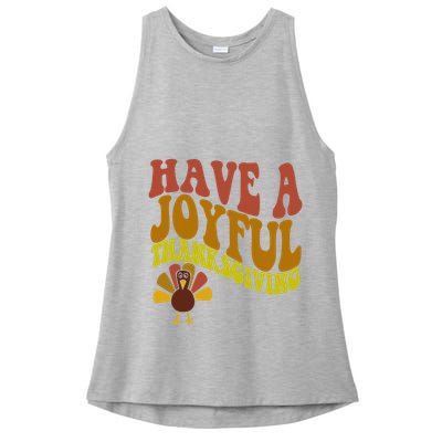 Have A Joyful Thanksgiving Cute Holiday Ladies PosiCharge Tri-Blend Wicking Tank
