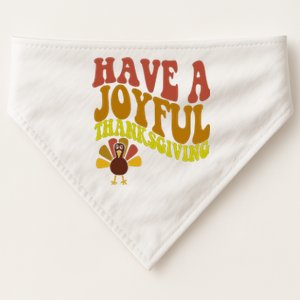 Have A Joyful Thanksgiving Cute Holiday USA-Made Doggie Bandana