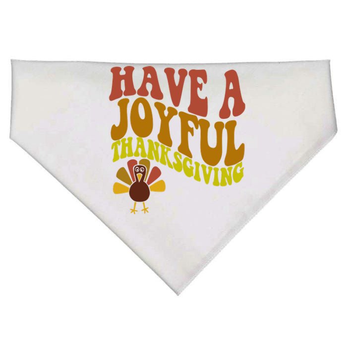 Have A Joyful Thanksgiving Cute Holiday USA-Made Doggie Bandana