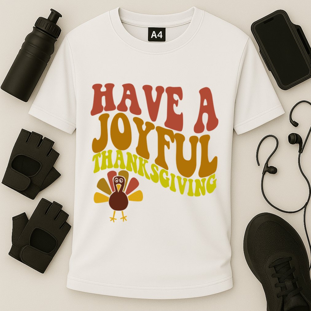 Have A Joyful Thanksgiving Cute Holiday Cooling Performance Crew T-Shirt