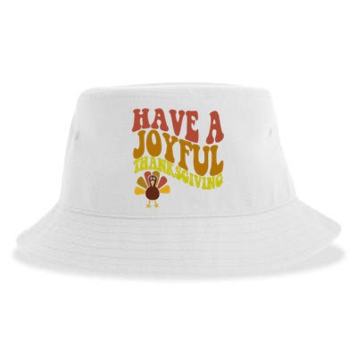 Have A Joyful Thanksgiving Cute Holiday Sustainable Bucket Hat