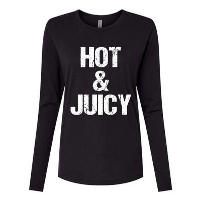 Hot And Juicy Bbq Grill Barbecue Gift Womens Cotton Relaxed Long Sleeve T-Shirt