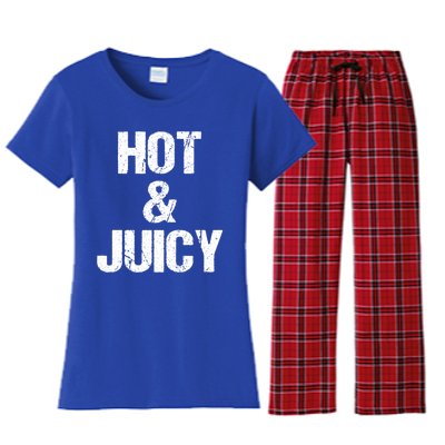 Hot And Juicy Bbq Grill Barbecue Gift Women's Flannel Pajama Set