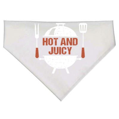 Hot And Juicy Bbq Grill Barbecue Gift USA-Made Doggie Bandana