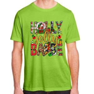 Holly A Jolly Babe Merry Christmas Matching Family Pajamas Adult ChromaSoft Performance T-Shirt