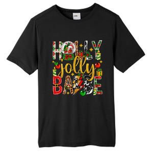 Holly A Jolly Babe Merry Christmas Matching Family Pajamas Tall Fusion ChromaSoft Performance T-Shirt