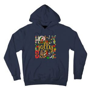 Holly A Jolly Babe Merry Christmas Matching Family Pajamas Tall Hoodie