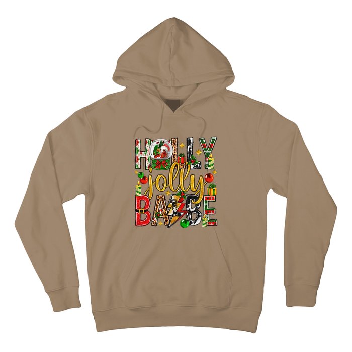 Holly A Jolly Babe Merry Christmas Matching Family Pajamas Hoodie