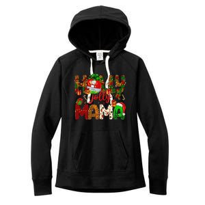 Holly A Jolly Mama Merry Christmas Matching Family Pajamas Women's Fleece Hoodie