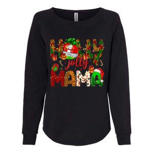 Holly A Jolly Mama Merry Christmas Matching Family Pajamas Womens California Wash Sweatshirt