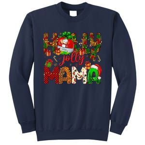 Holly A Jolly Mama Merry Christmas Matching Family Pajamas Sweatshirt