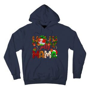 Holly A Jolly Mama Merry Christmas Matching Family Pajamas Tall Hoodie