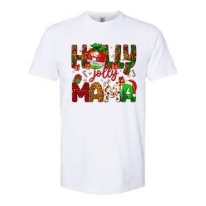 Holly A Jolly Mama Merry Christmas Matching Family Pajamas Softstyle CVC T-Shirt