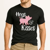 Hogs And Kisses Cute Pig Cooling Performance Crew T-Shirt