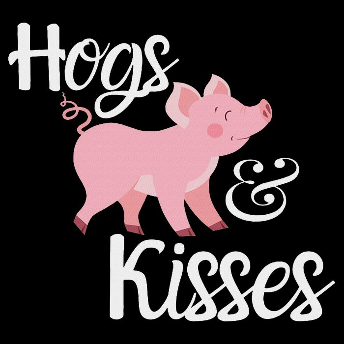 Hogs And Kisses Cute Pig Cooling Performance Crew T-Shirt