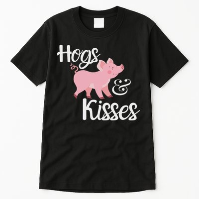 Hogs And Kisses Cute Pig Tall T-Shirt