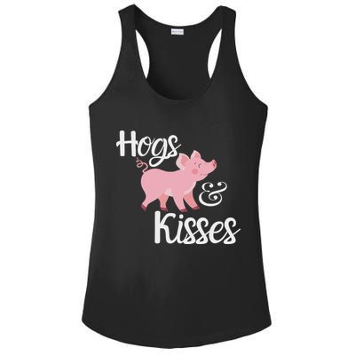 Hogs And Kisses Cute Pig Ladies PosiCharge Competitor Racerback Tank