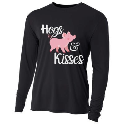 Hogs And Kisses Cute Pig Cooling Performance Long Sleeve Crew