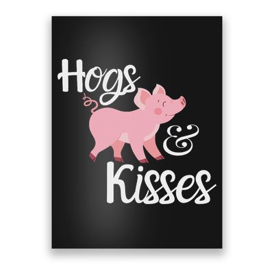 Hogs And Kisses Cute Pig Poster