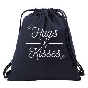 Hugs And Kisses Valentine Drawstring Bag