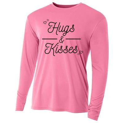 Hugs And Kisses Valentine Cooling Performance Long Sleeve Crew