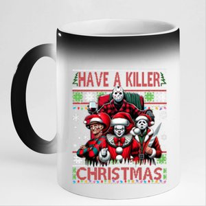 Have A Killer Christmas Merry Creepmas Killers Friends Myers 11oz Black Color Changing Mug