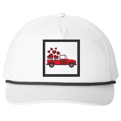 Hugs And Kisses Special Delivery Truck Happy Valentines Day Snapback Five-Panel Rope Hat