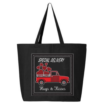 Hugs And Kisses Special Delivery Truck Happy Valentines Day 25L Jumbo Tote
