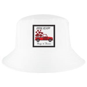 Hugs And Kisses Special Delivery Truck Happy Valentines Day Cool Comfort Performance Bucket Hat