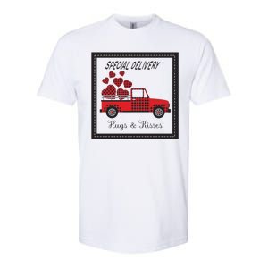 Hugs And Kisses Special Delivery Truck Happy Valentines Day Softstyle CVC T-Shirt