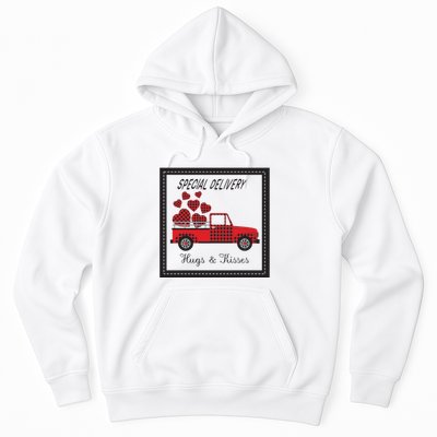 Hugs And Kisses Special Delivery Truck Happy Valentines Day Hoodie