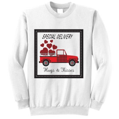 Hugs And Kisses Special Delivery Truck Happy Valentines Day Sweatshirt