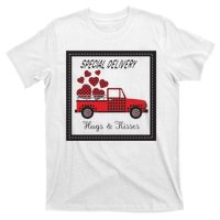 Hugs And Kisses Special Delivery Truck Happy Valentines Day T-Shirt