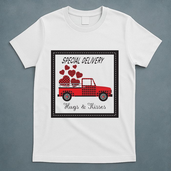 Hugs And Kisses Special Delivery Truck Happy Valentines Day T-Shirt
