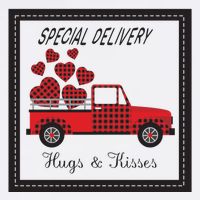 Hugs And Kisses Special Delivery Truck Happy Valentines Day T-Shirt