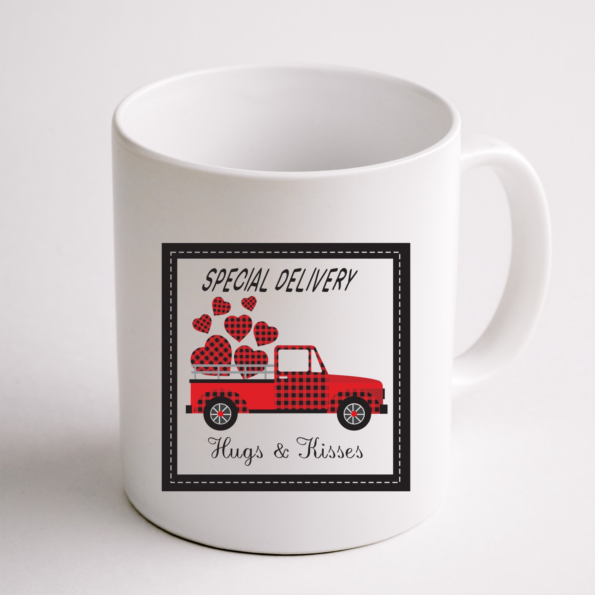 Hugs And Kisses Special Delivery Truck Happy Valentines Day Mug