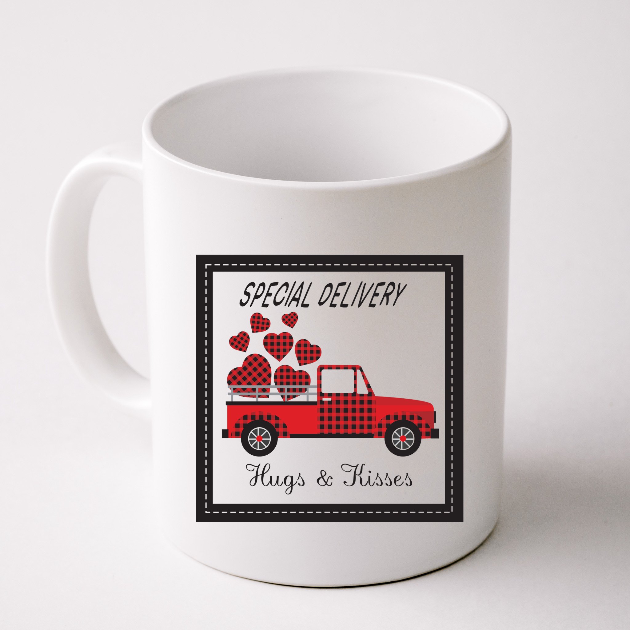 Hugs And Kisses Special Delivery Truck Happy Valentines Day Mug