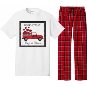 Hugs And Kisses Special Delivery Truck Happy Valentines Day Pajama Set