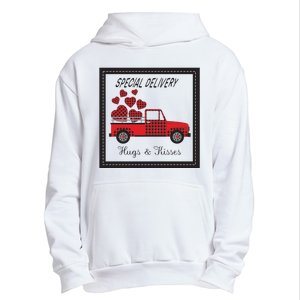 Hugs And Kisses Special Delivery Truck Happy Valentines Day Urban Pullover Hoodie