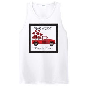 Hugs And Kisses Special Delivery Truck Happy Valentines Day PosiCharge Competitor Tank