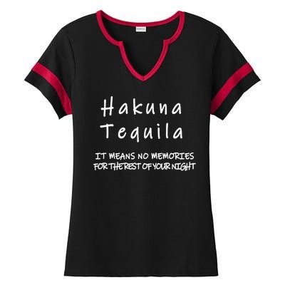 Hakuna Tequila Ladies Halftime Notch Neck Tee