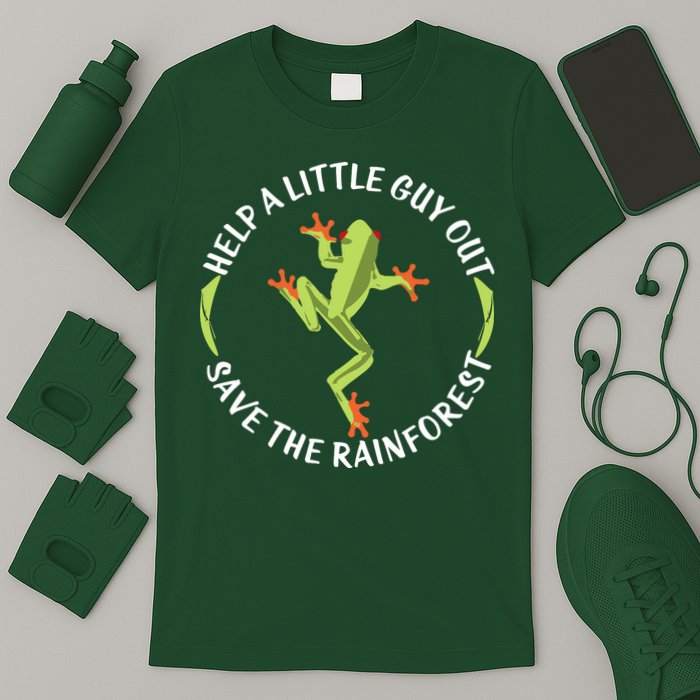 Help A Little Guy Out Tree Frog SAVE THE RAINFOREST T-Shirt