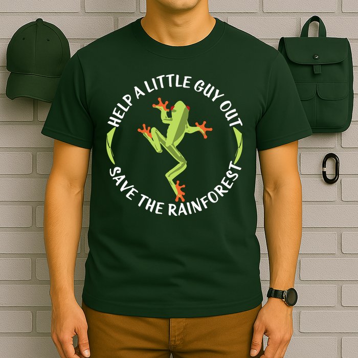 Help A Little Guy Out Tree Frog SAVE THE RAINFOREST T-Shirt