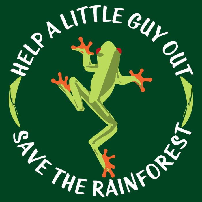 Help A Little Guy Out Tree Frog SAVE THE RAINFOREST T-Shirt