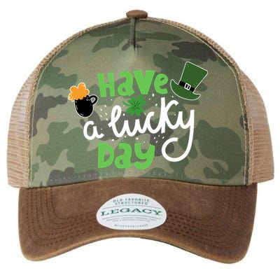 Have A Lucky Day St Patrick's Day Festive Legacy Tie Dye Trucker Hat