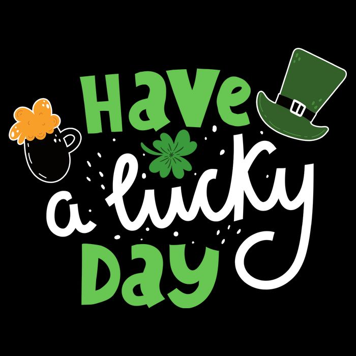 Have A Lucky Day St Patrick's Day Festive Hooded Wearable Blanket