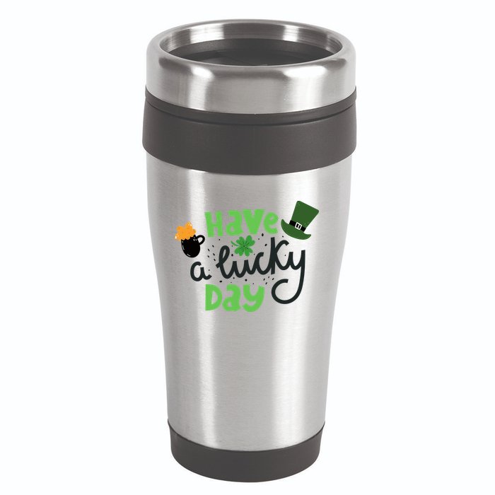 Have A Lucky Day St Patrick's Day Festive 16oz Travel Tumbler