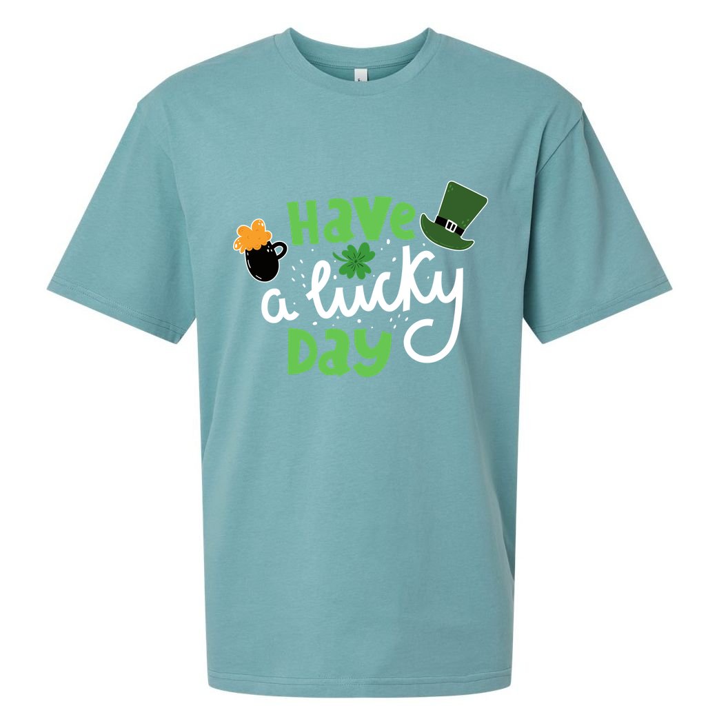 Have A Lucky Day St Patrick's Day Festive Sueded Cloud Jersey T-Shirt