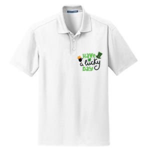 Have A Lucky Day St Patrick's Day Festive Dry Zone Grid Polo